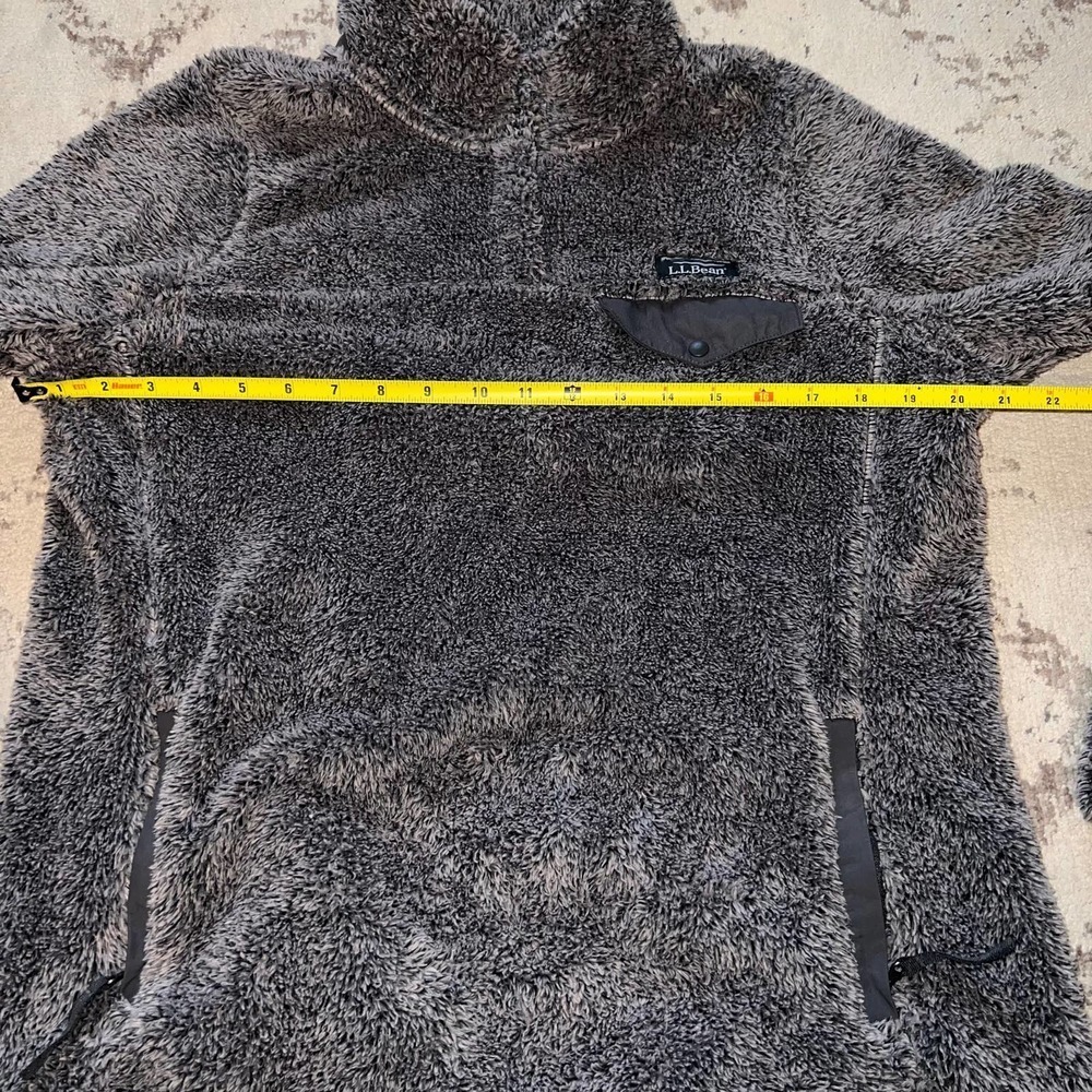 L.L. Bean Fuzzy Pullover Gray Medium - Picture 3 of 5
